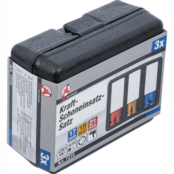 Kraftmann 7310 Krachtdoppenset Alu velgen 1/2" 17-19-21mm 3dlg
