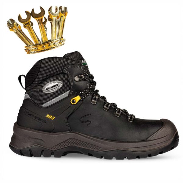 Grisport 903 S3 hoog zwart + kruipneus