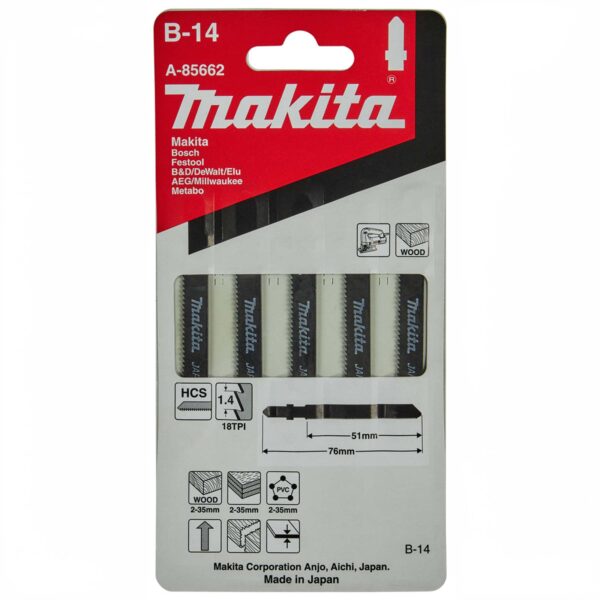 Makita A-85662 B-14 Decoupeerzaagblad 5st.