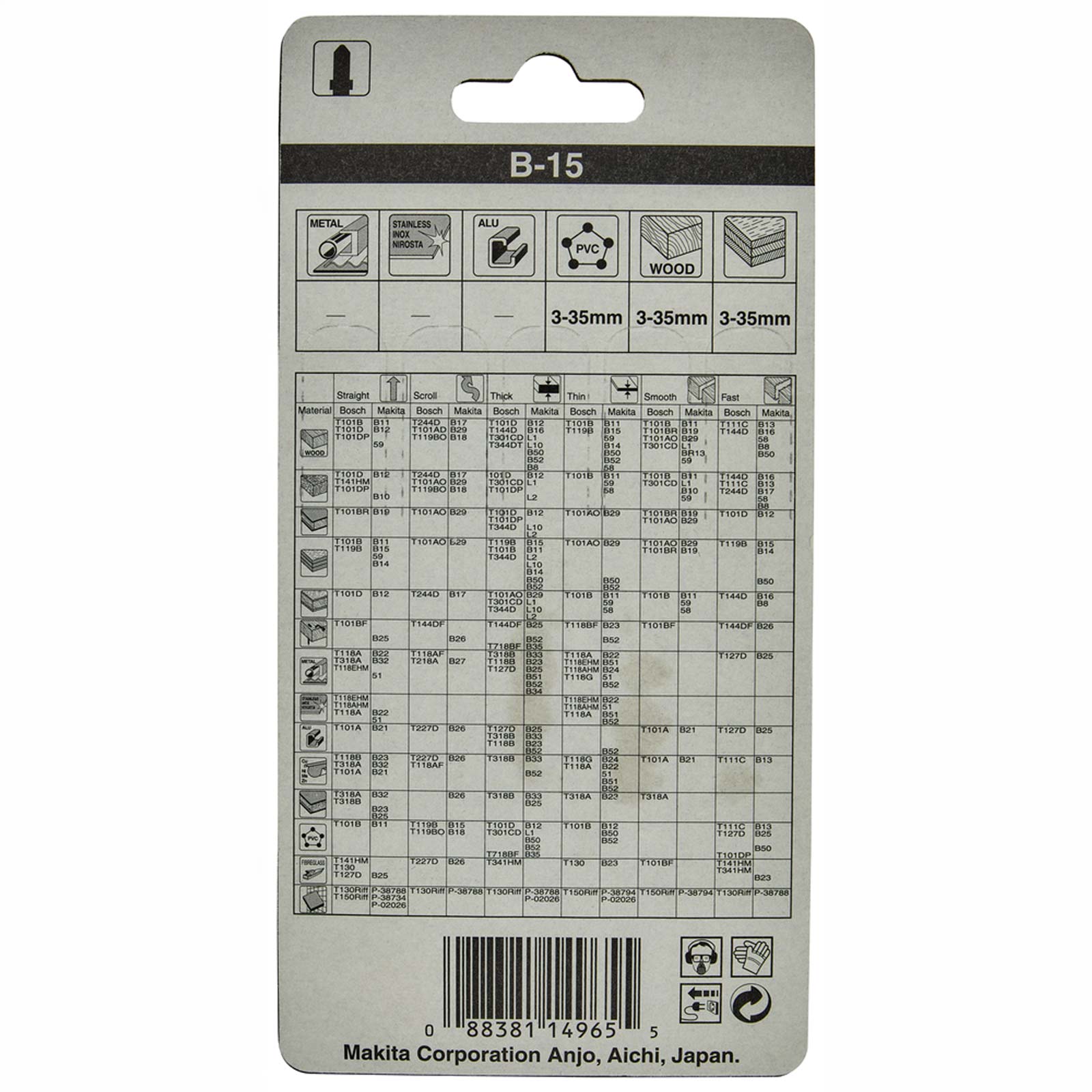 Makita A-85678 B-15 Decoupeerzaagblad 5st. - Afbeelding 3