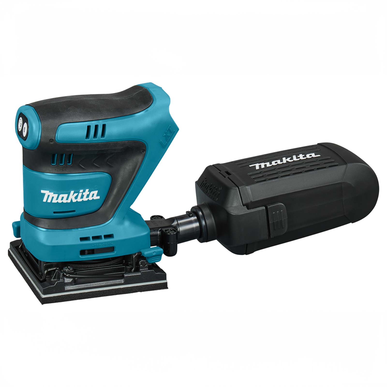 Makita DBO480Z Handpalm vlakschuurmachine in doos, zonder accu's en lader