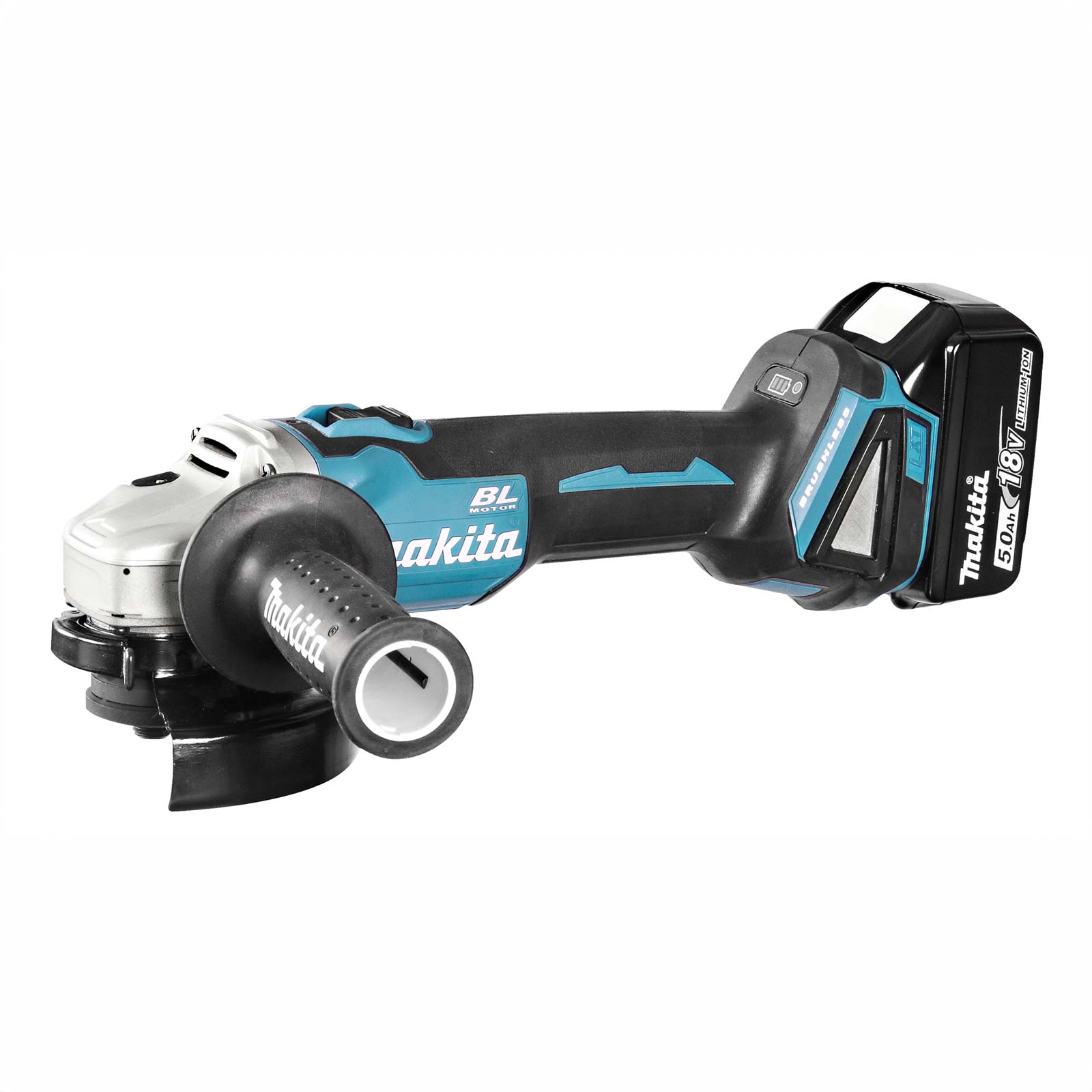 MAKITA DGA506RTJ Haakse slijper 18v 125 mm in Mbox, 5A accu (2st)+ snellader - Afbeelding 2