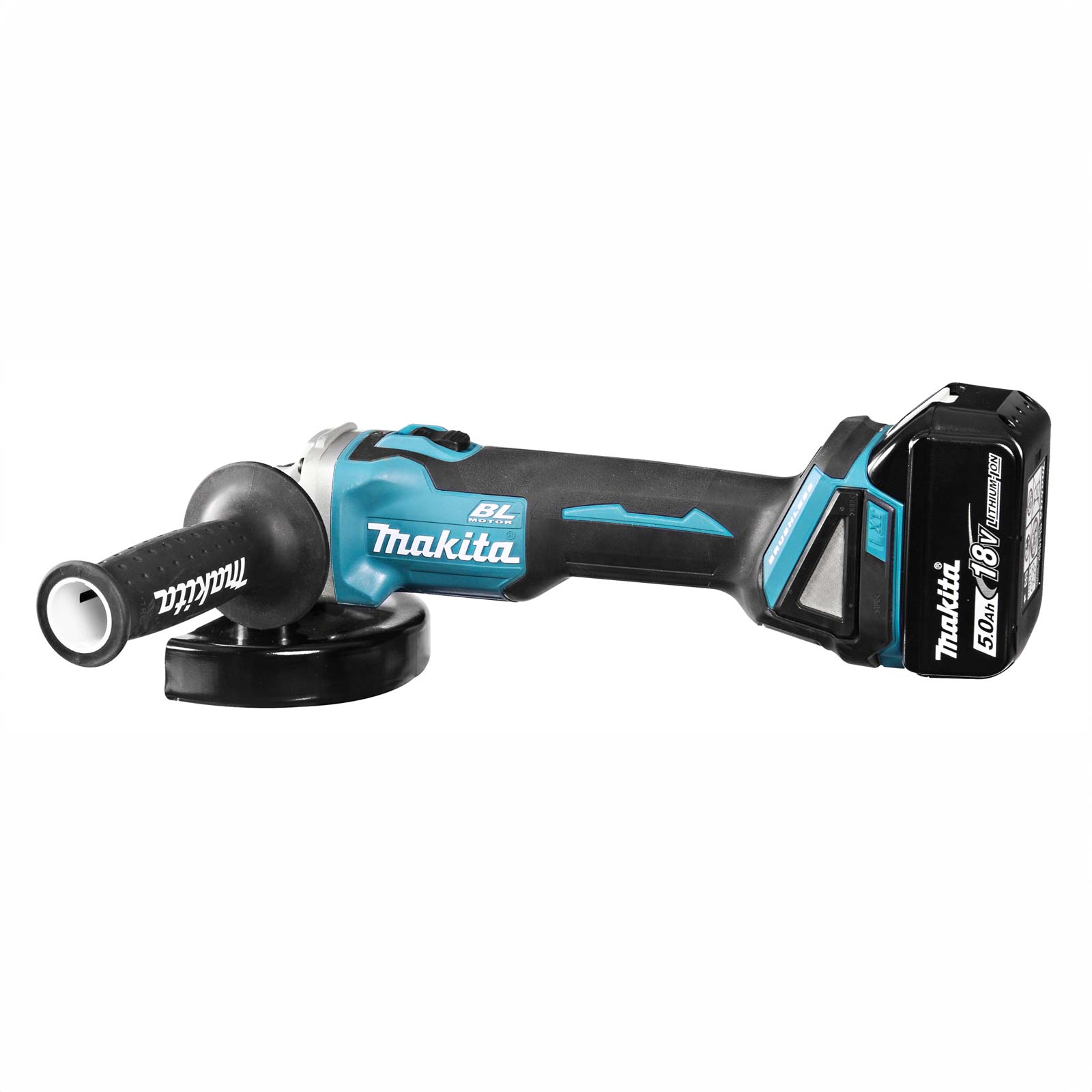 MAKITA DGA506RTJ Haakse slijper 18v 125 mm in Mbox, 5A accu (2st)+ snellader - Afbeelding 4
