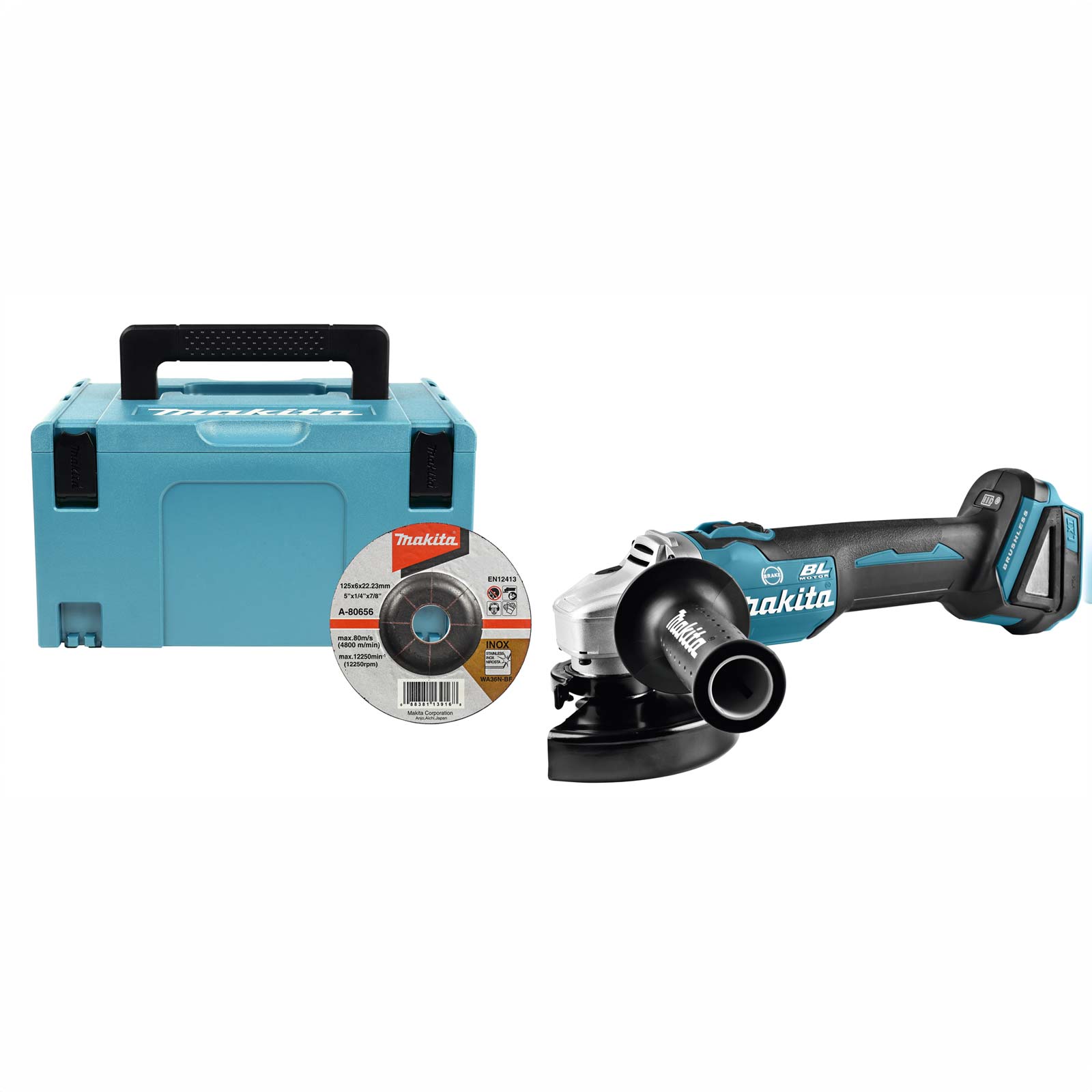Makita DGA506ZJ Haakse slijper 18V 125 mm in Mbox, zonder accu's en lader - Afbeelding 2