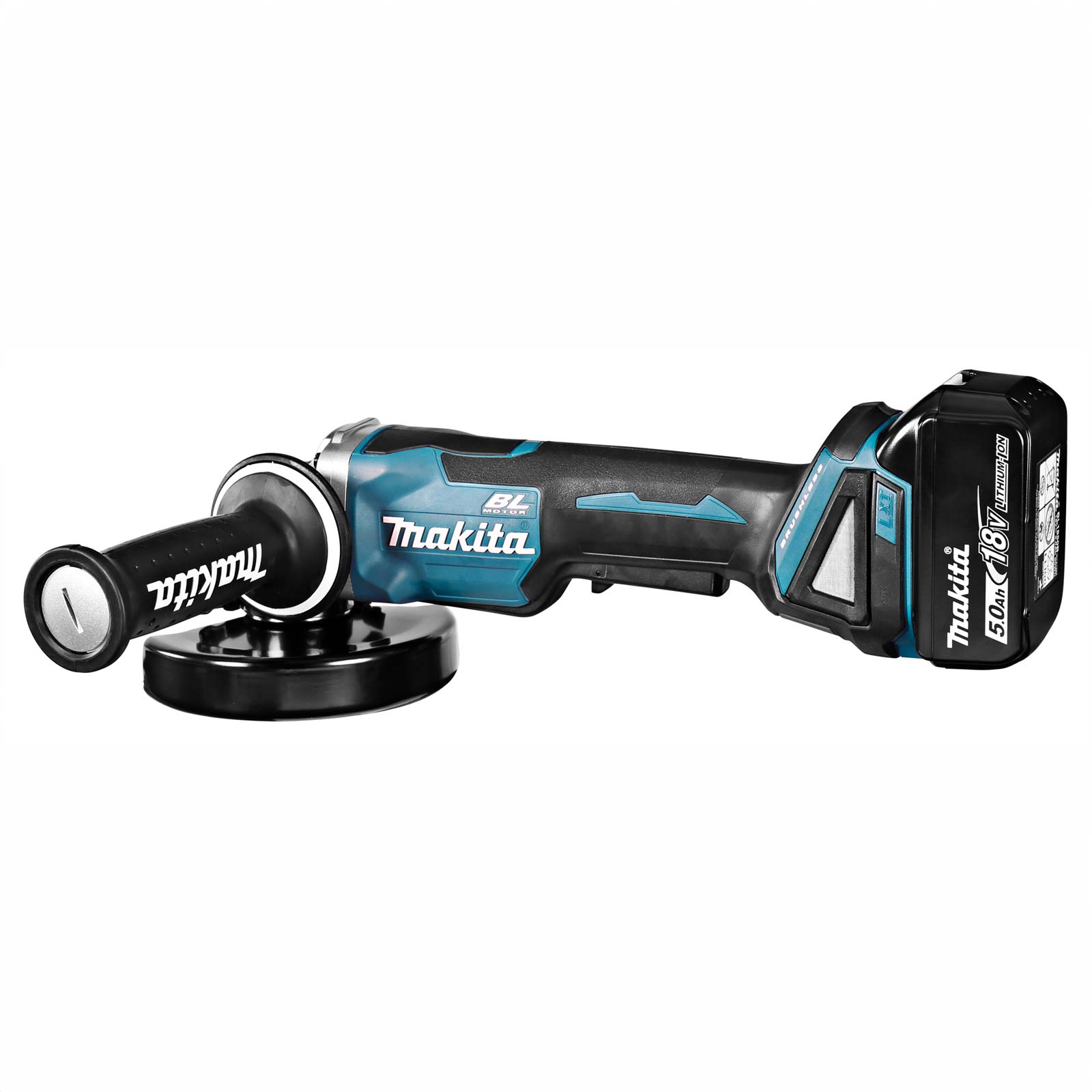 MAKITA DGA508RTJ Haakse slijper 18v 125 mm in Mbox, 5A accu (2st)+ snellader - Afbeelding 4
