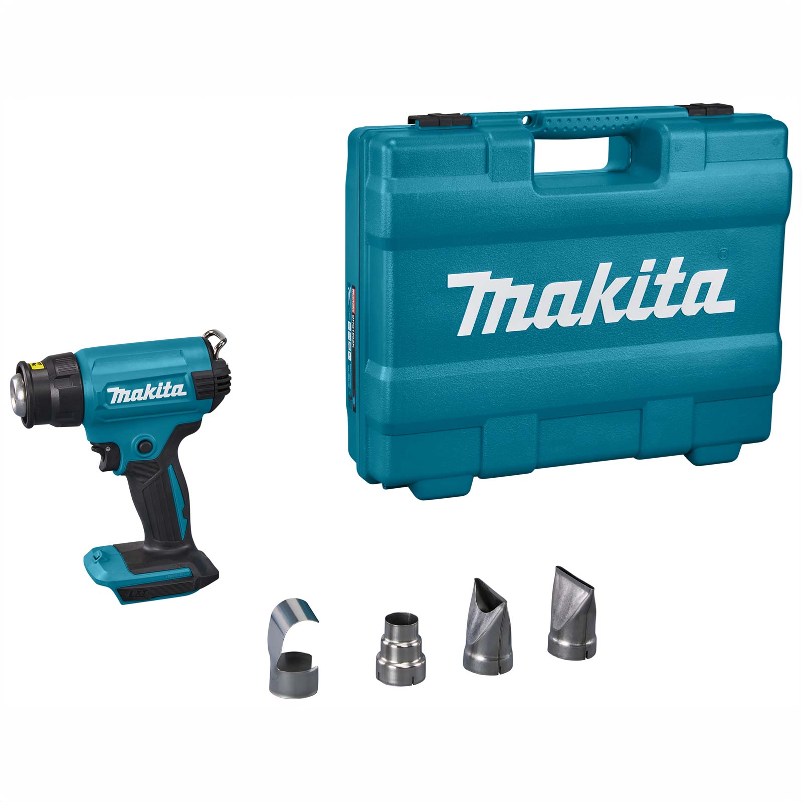 Makita DHG180ZK 18V Heteluchtpistool in koffer met diverse opzetstukken, Zonder accu`s en lader. - Afbeelding 3