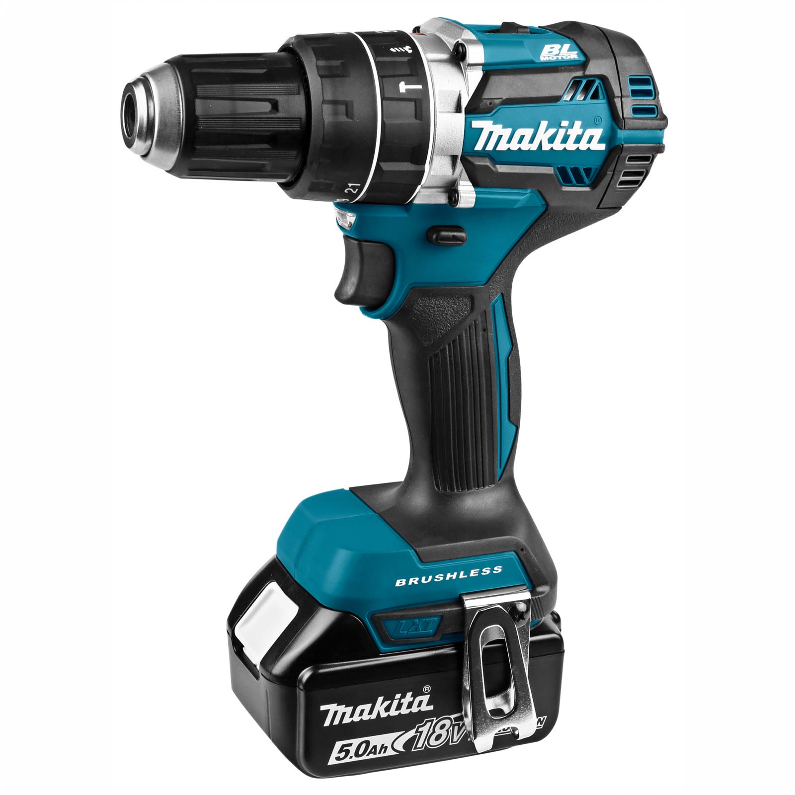 Makita DHP484RTJ 18 V Klopboor-/schroefmachine 5A accu(2 st) + lader, in Mbox - Afbeelding 3