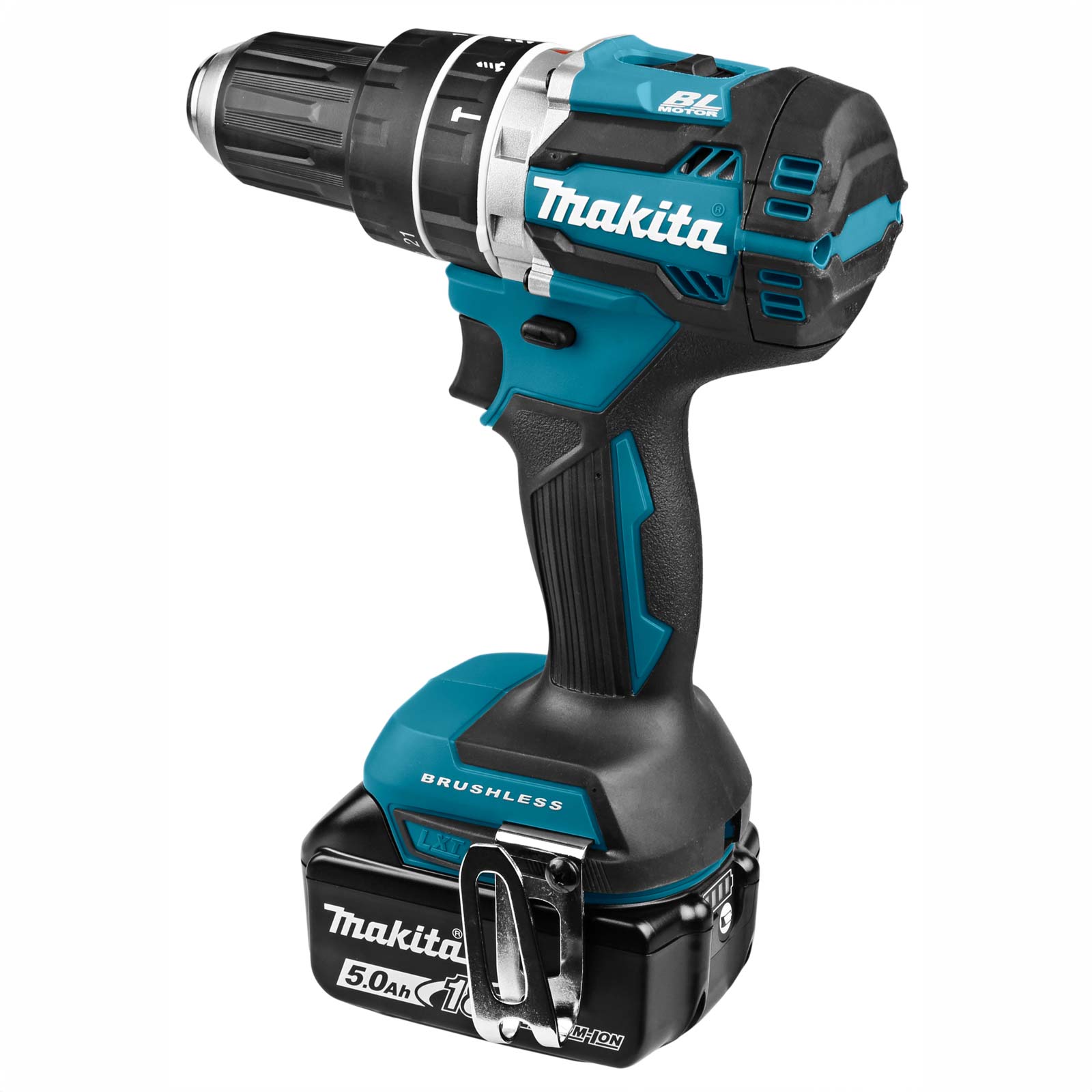 Makita DHP484RTJ 18 V Klopboor-/schroefmachine 5A accu(2 st) + lader, in Mbox - Afbeelding 4