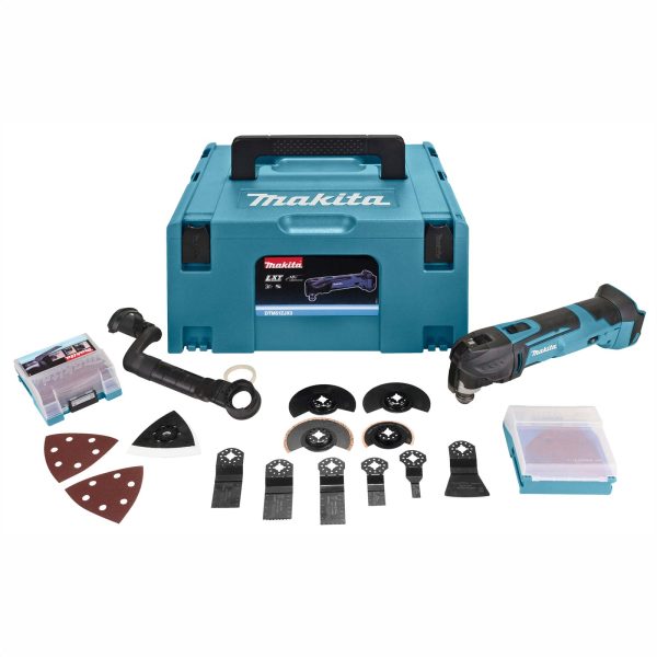Makita DTM51ZJX3 Mulititool 18V + accessoire set in Mbox, zonder accu's en lader