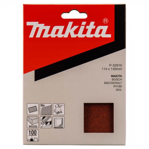 Makita P-32910 Schuurvel 114x140 K100 Red 10st