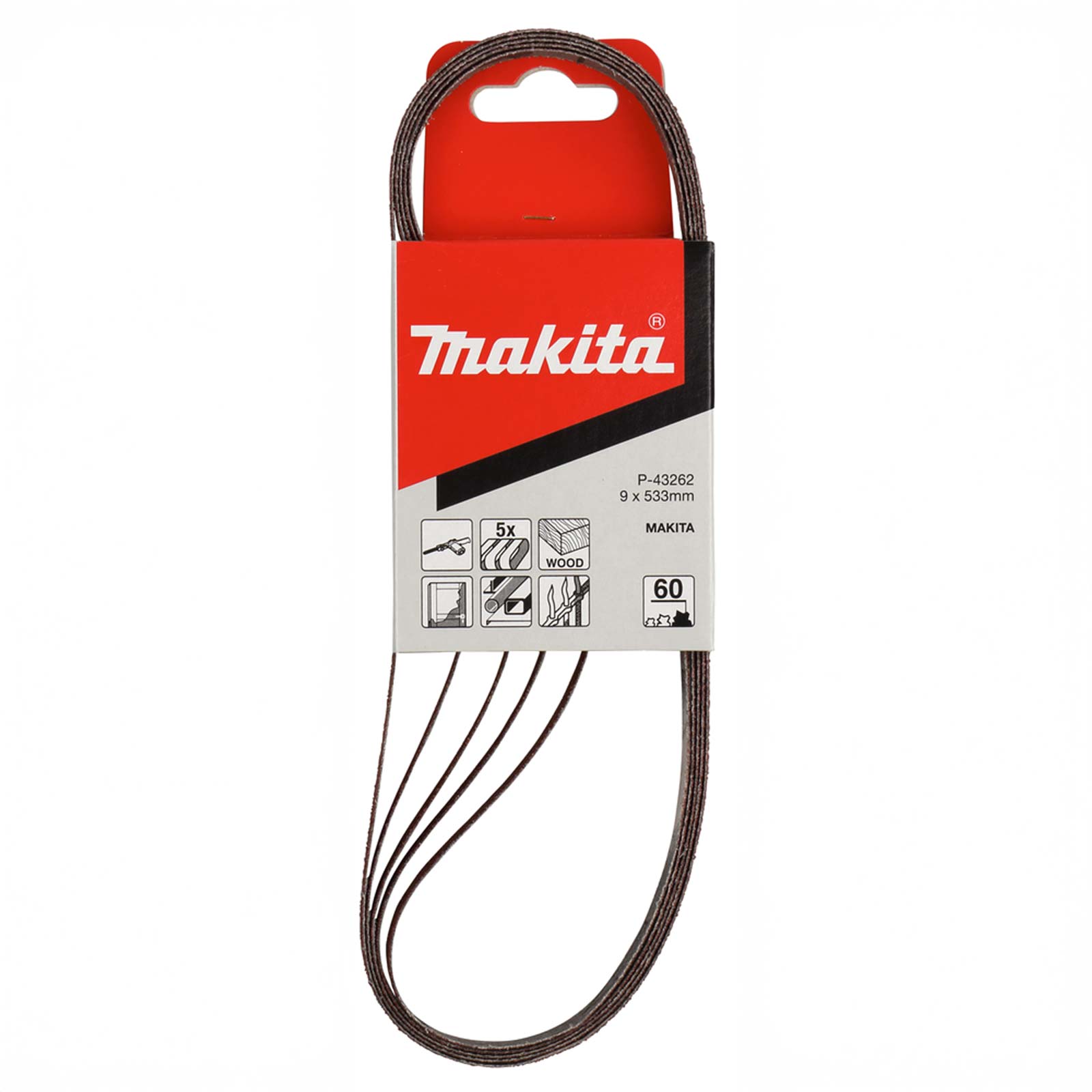 MAKITA P-43262 Schuurband 9x533 K60 red 5st