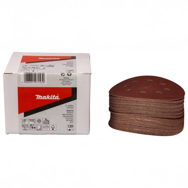 MAKITA P-43664 Schuurschijf 125mm rond K120 red velcro 50st