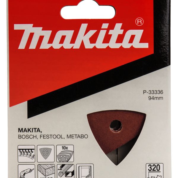MAKITA P-33336 schuurvel 3-K 94mm K320 Red Velcro 10st