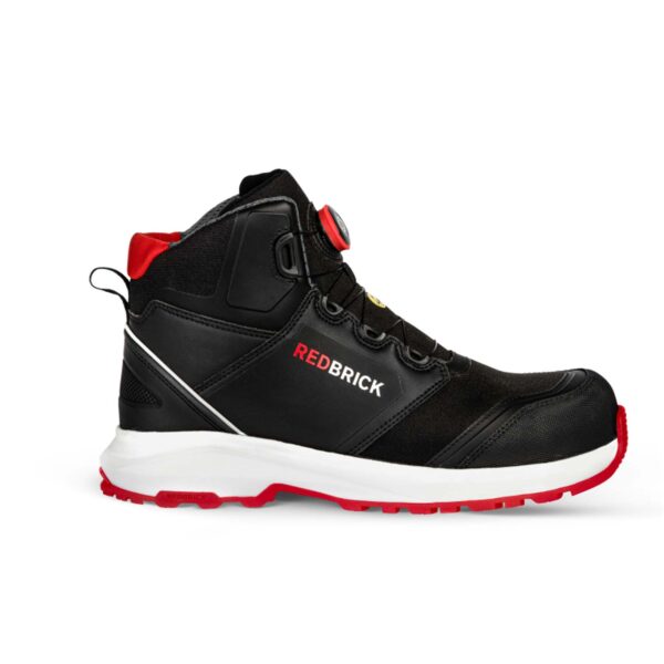 Redbrick 32326 Pulse Speed Lace Sneaker Hoog BOA S3 ESD Zwart/Rood